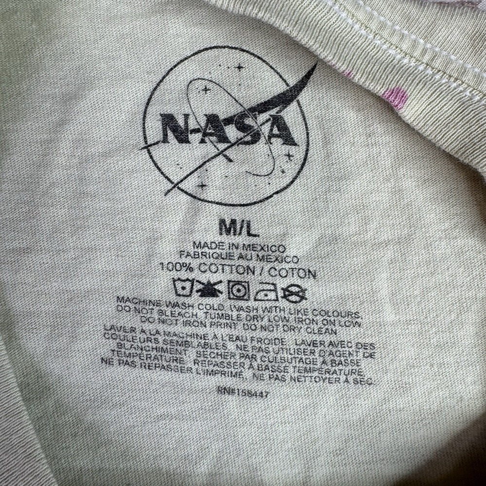 NASA Space Shuttle Tie Dye Long Sleeve Shirt M/L Retro Graphic Tee - Picture 4 of 6